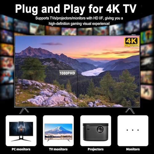 Wireless Retro Game Console Stick with 20000+ Games and 2 Controllers P8502