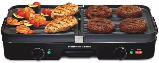 3-in-1 Grill/Griddle with Dual-Zone Temperature Control J24721