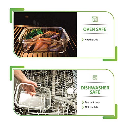 13 Pack Glass Meal Prep Containers with Lids, Multi-Compartment H7288