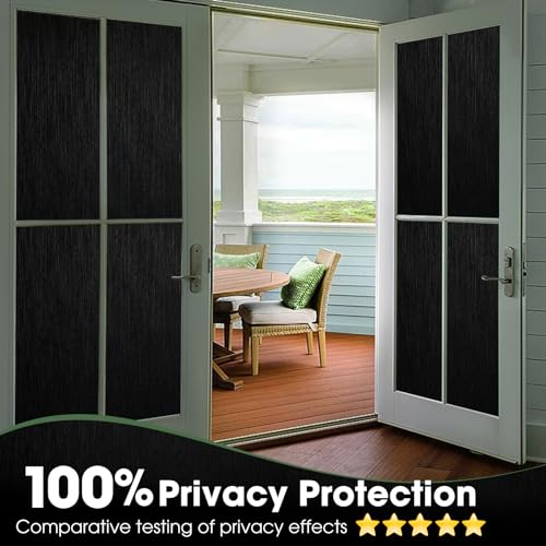 Blackout Window Privacy Film Anti UV Static Cling Removable Room Darkening Tint V6587