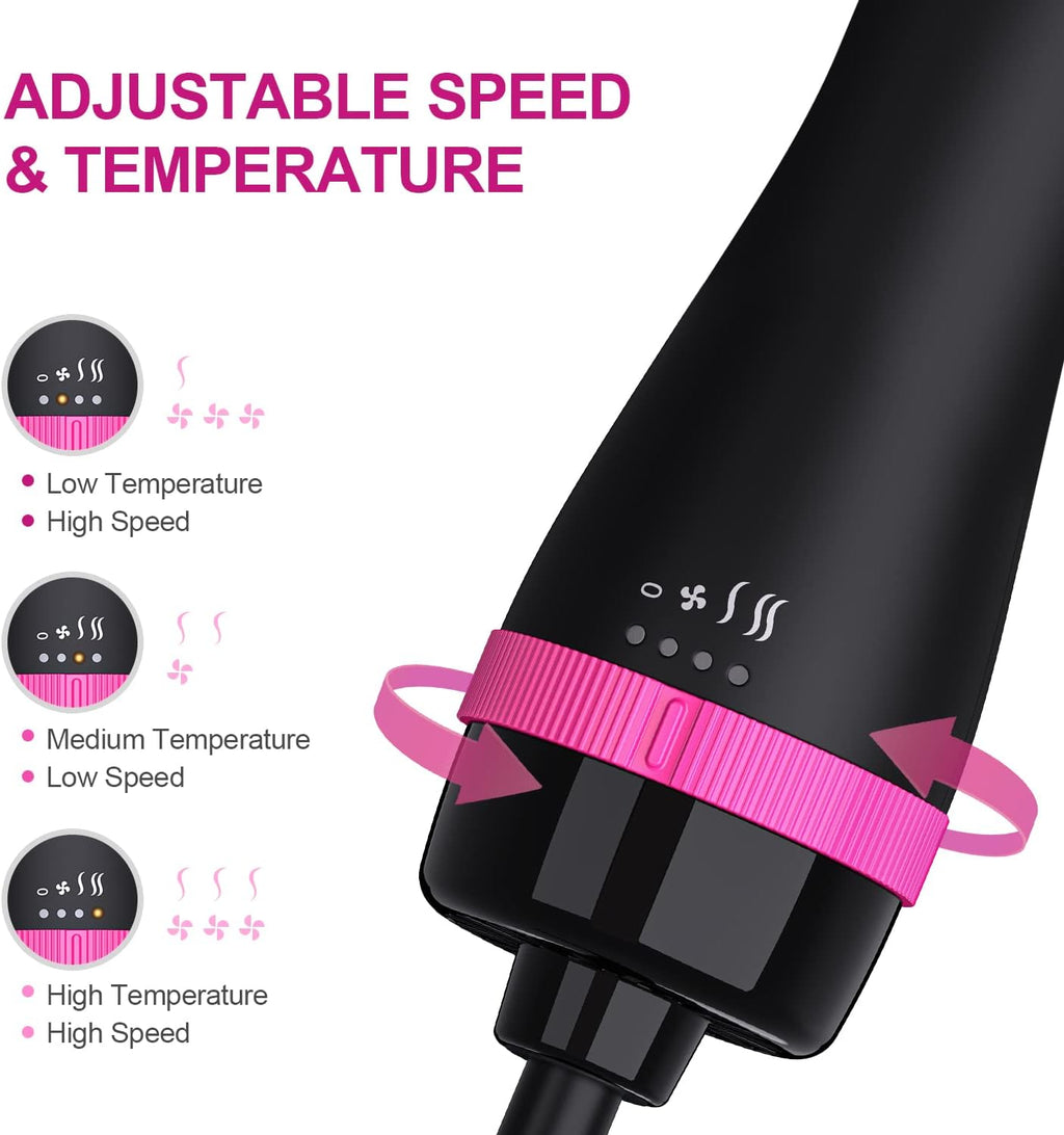 Hot Negative Ion Blow Dryer Brush, 4 in 1 Styler Volumizer O956142