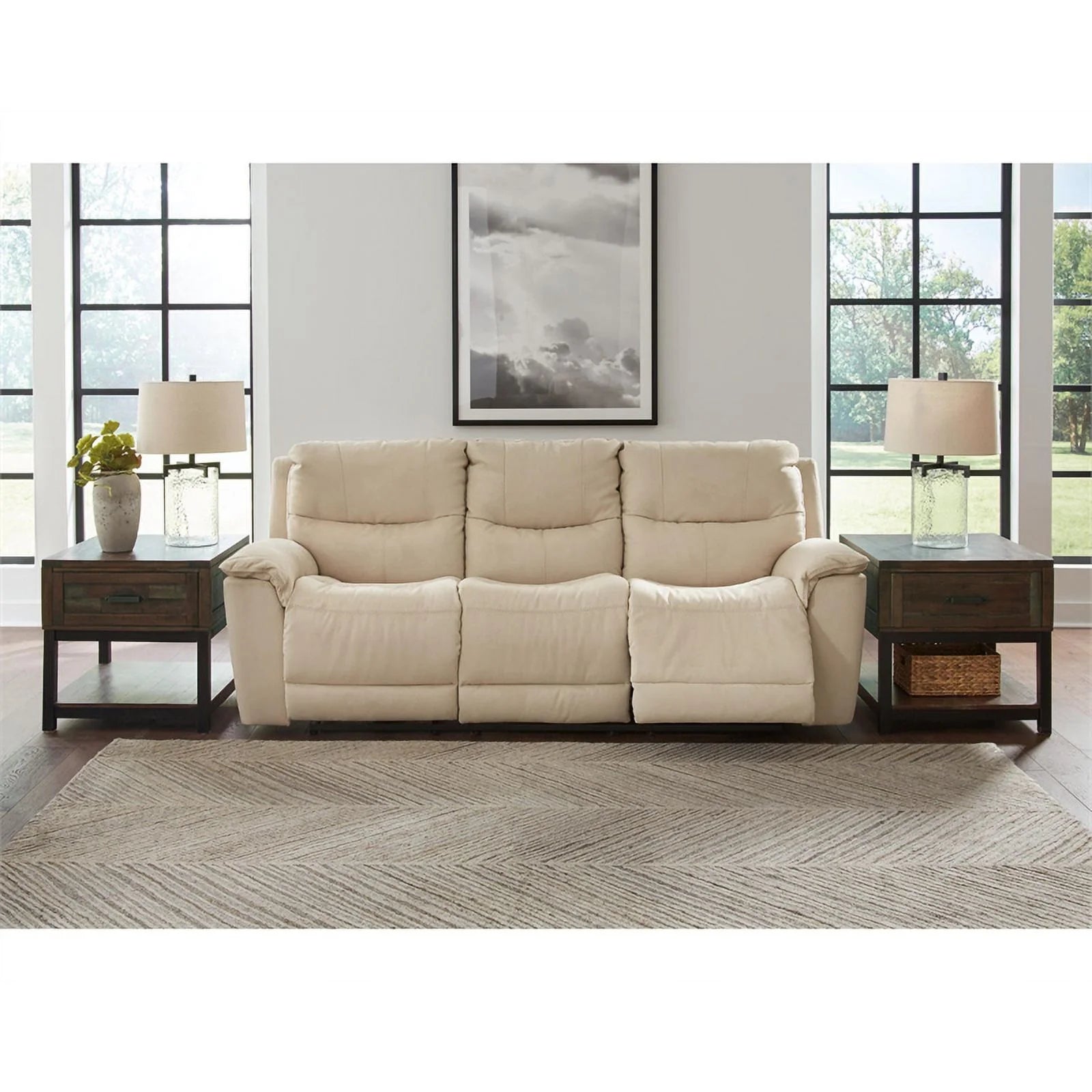 Faux Leather Power Reclining Sofa Z27027