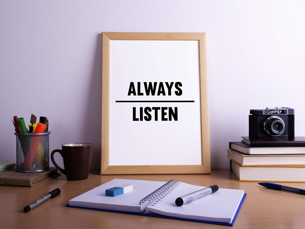 Inspirational Quote Poster Print, Motivational Office Wall Decor, Unframed F427