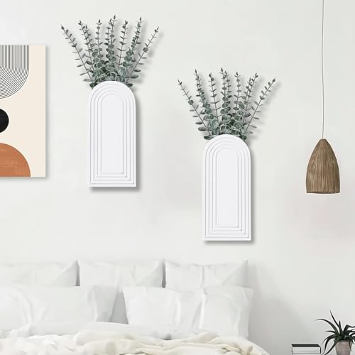 Modern Wall Wood Vase Set for Entryway and Bathroom Decor D749947
