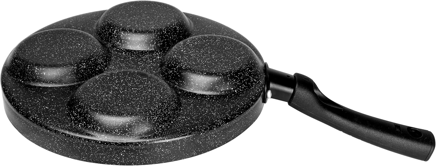 Egg Frying Pan, 4-Cup Nonstick with Lid and Spatula Q540