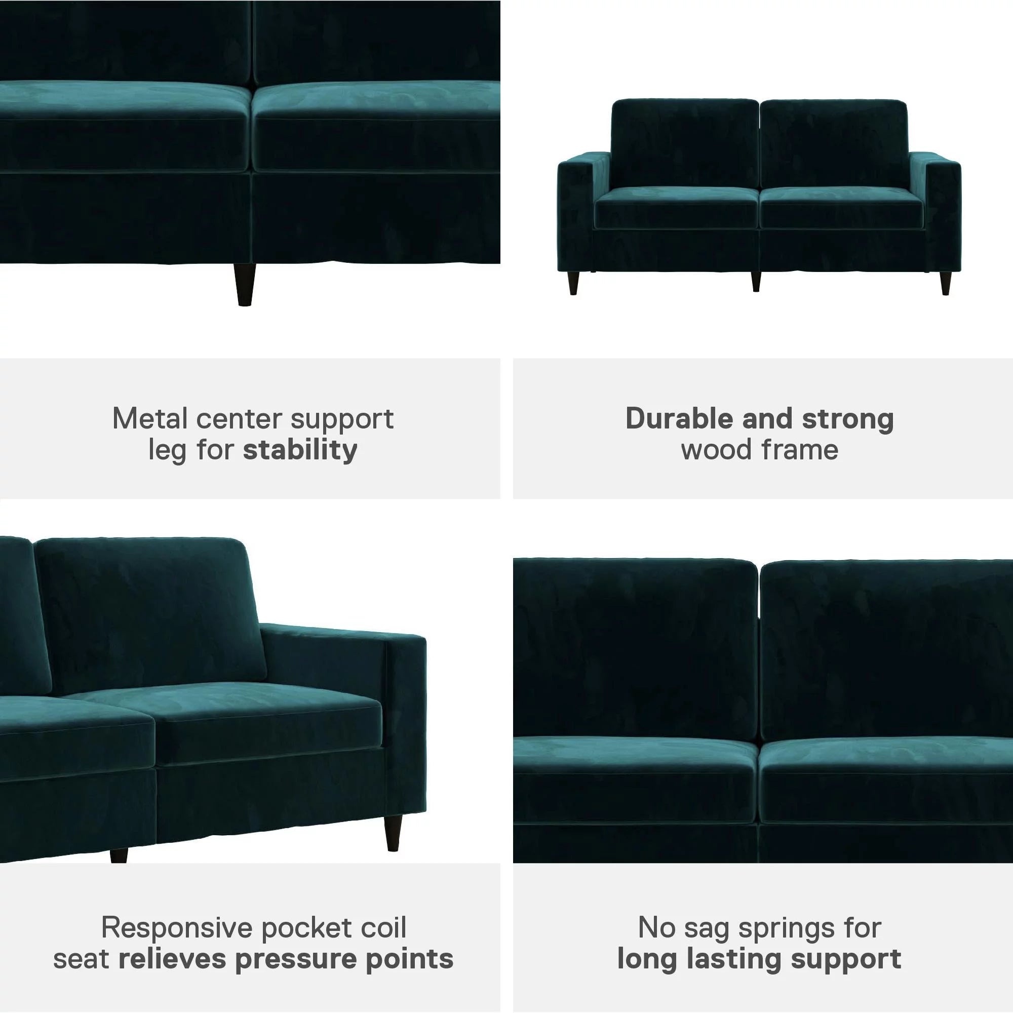 Green Velvet 3 Seater Sofa R889