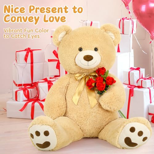 Giant Teddy Bear Stuffed Animal with Footprints I55234