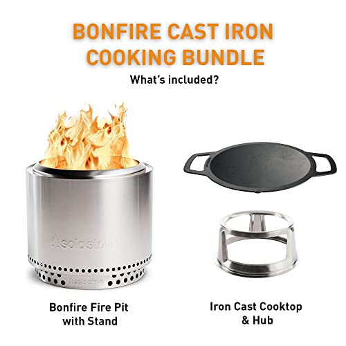 Cast Iron Wok Cooking Bundle with Portable Fire Pit and Stand L2356