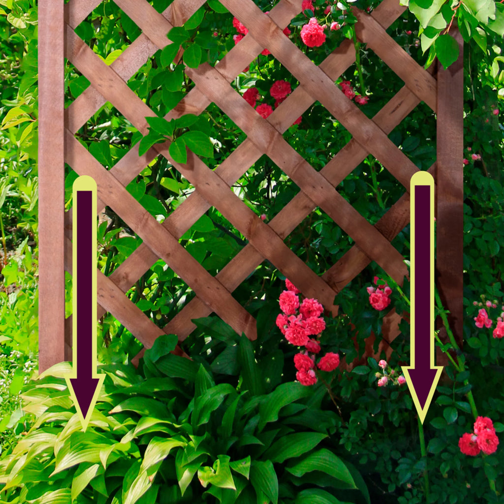 Diamond Lattice Trellis 72 in. Walnut-Tone G214494