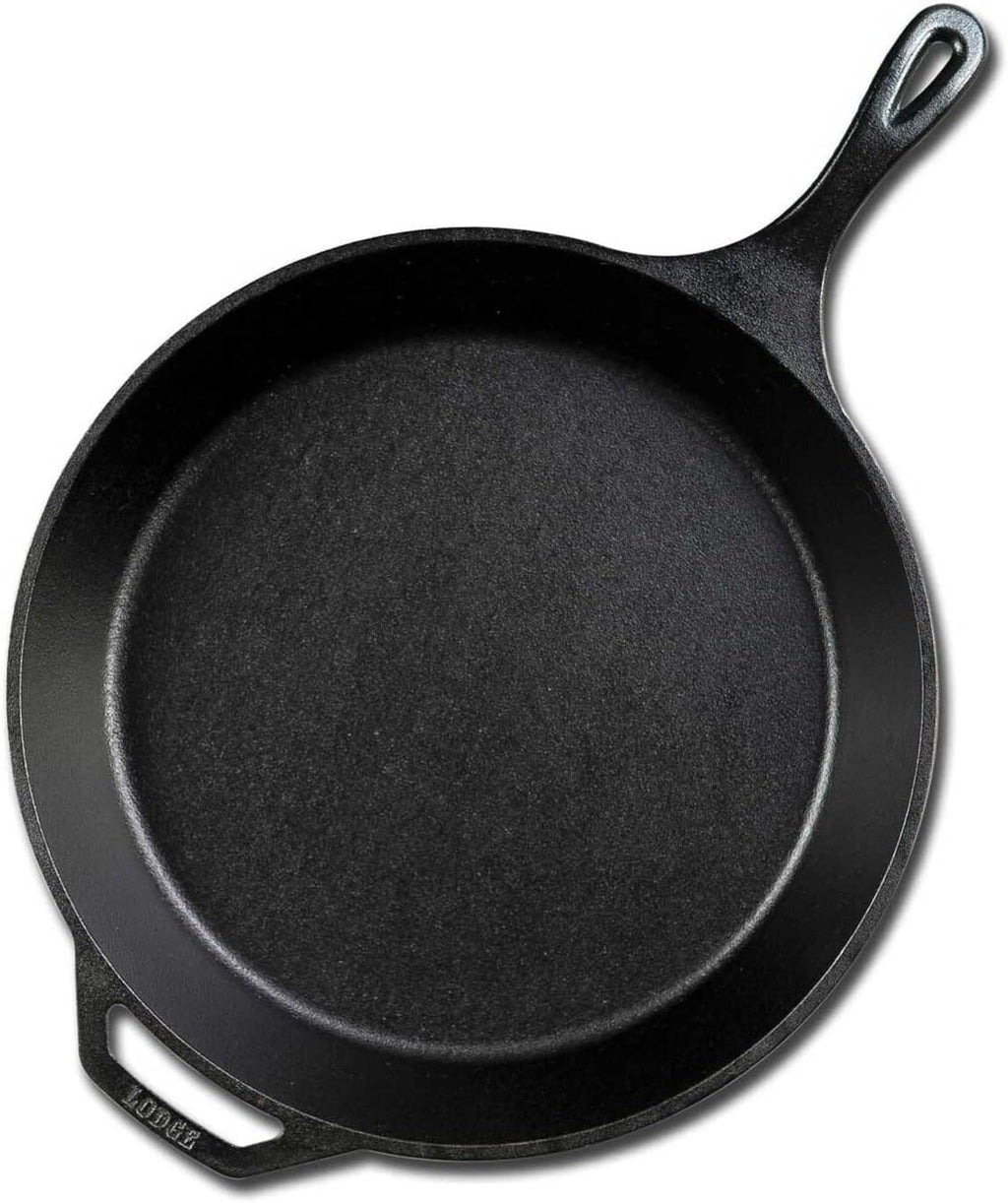 15-Inch Pre-Seasoned Cast-Iron Skillet with Silicone Hot Handle Holder L45144