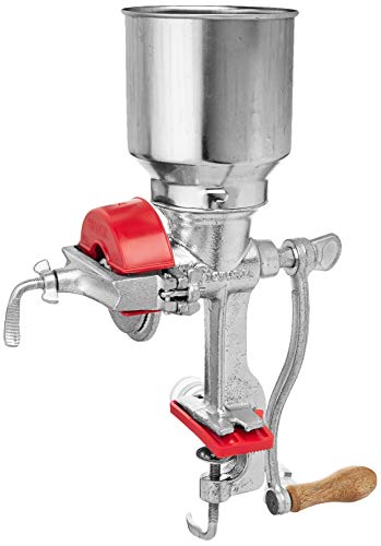 Manual High-Hopper Grain Grinder, Silver Q611