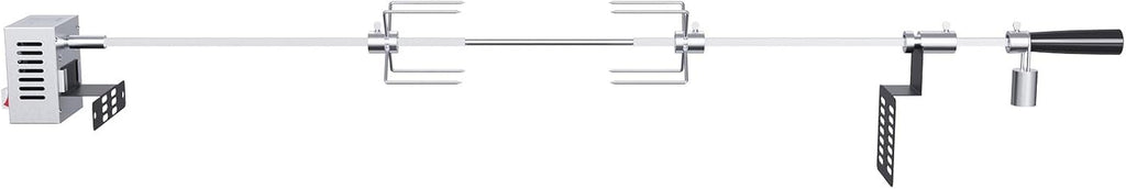 Stainless Steel Grill Rotisserie Kit with Motor, 32-Inch Spit Rod T981