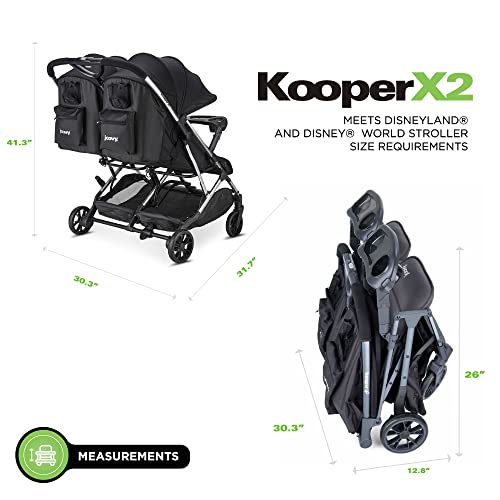 Side-by-Side Double Stroller with Reclining Seats and One-Handed Fold A80897