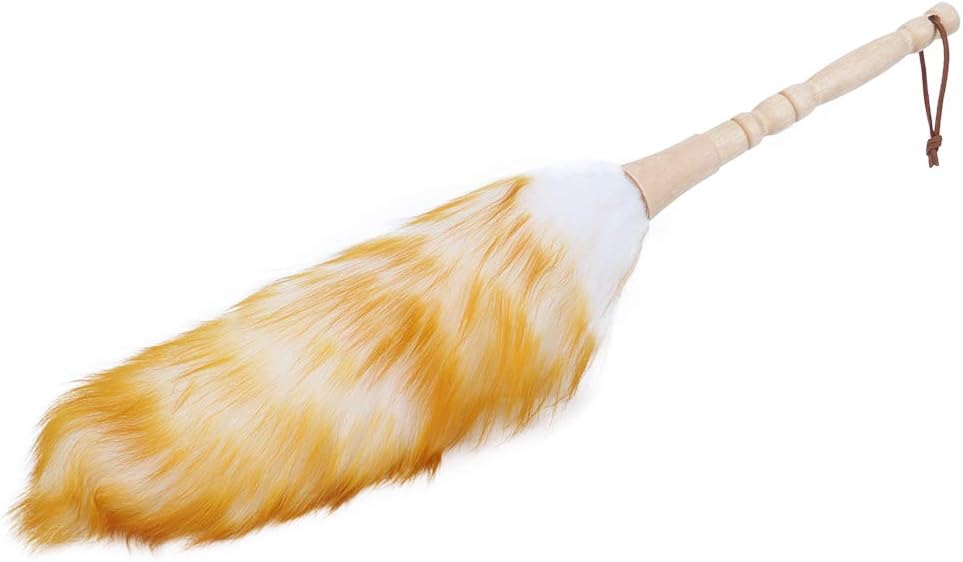 Soft Wool Duster with Wooden Handle for Furniture Cleaning N98936