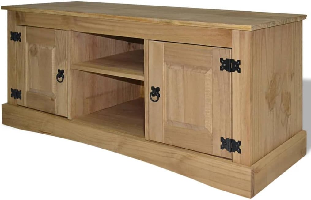 TV Stand, Corner Cabinet Accent Cabinet Corner Bookshelf Buffet Cabinet with Storage Suitable for Front Room Gym Kitchen Living Room Mexican Pine Corona Range 47.2"x15.7"x20.5"