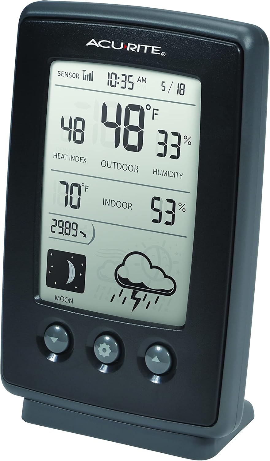 Digital Weather Forecaster with Indoor/Outdoor Temperature and Humidity H9636