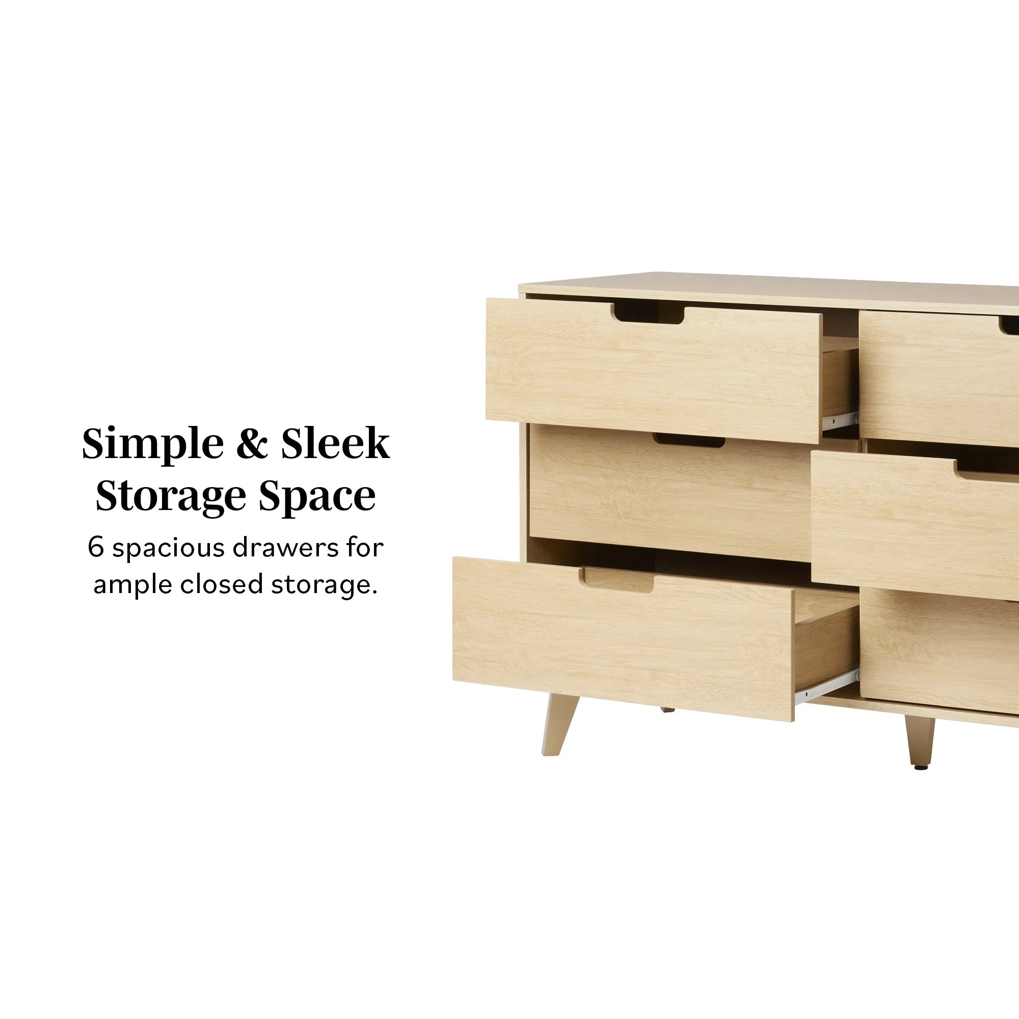 6-Drawer Dresser with Cut-Out Handles K593158