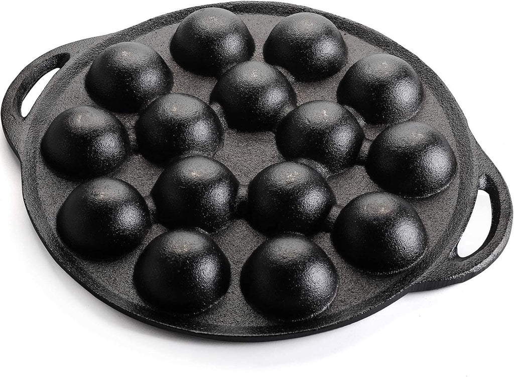 Non-Stick Cast Iron Aebleskiver Pancake Ball Pan K177