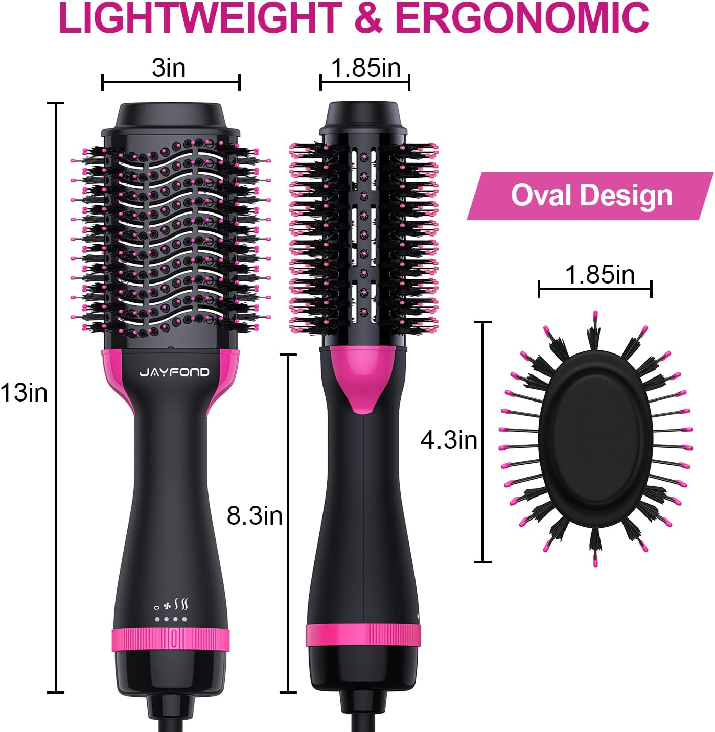 Hot Negative Ion Blow Dryer Brush, 4 in 1 Styler Volumizer O956142
