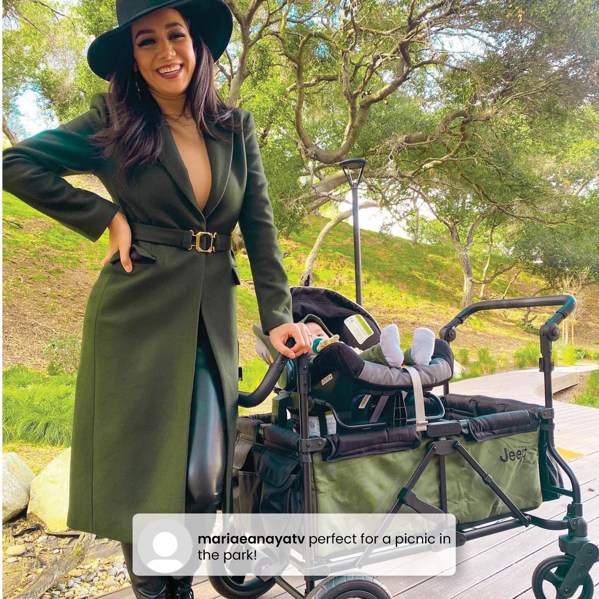 Deluxe Wrangler Wagon Stroller with Cooler Bag and Parent Organizer V80516