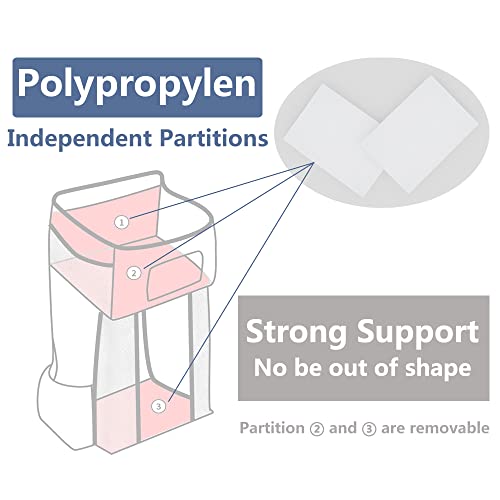 Hanging Diaper Caddy Organizer for Nursery, Crib, Playard or Wall P78885