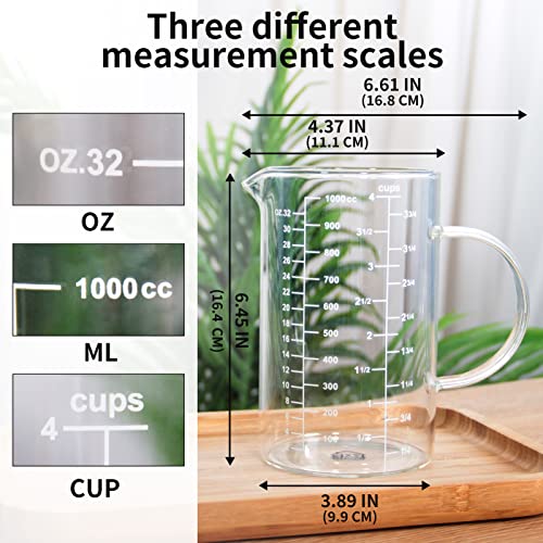 Glass Measuring Cup with Insulated Handle, 500ml U7344