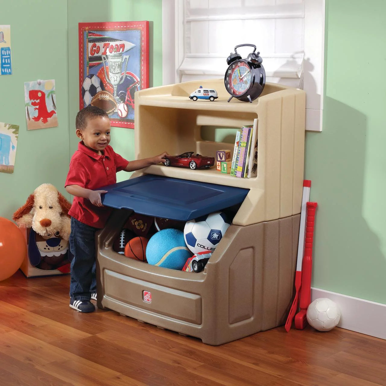 Plastic Toddler Bookcase and Toy Storage Box M166