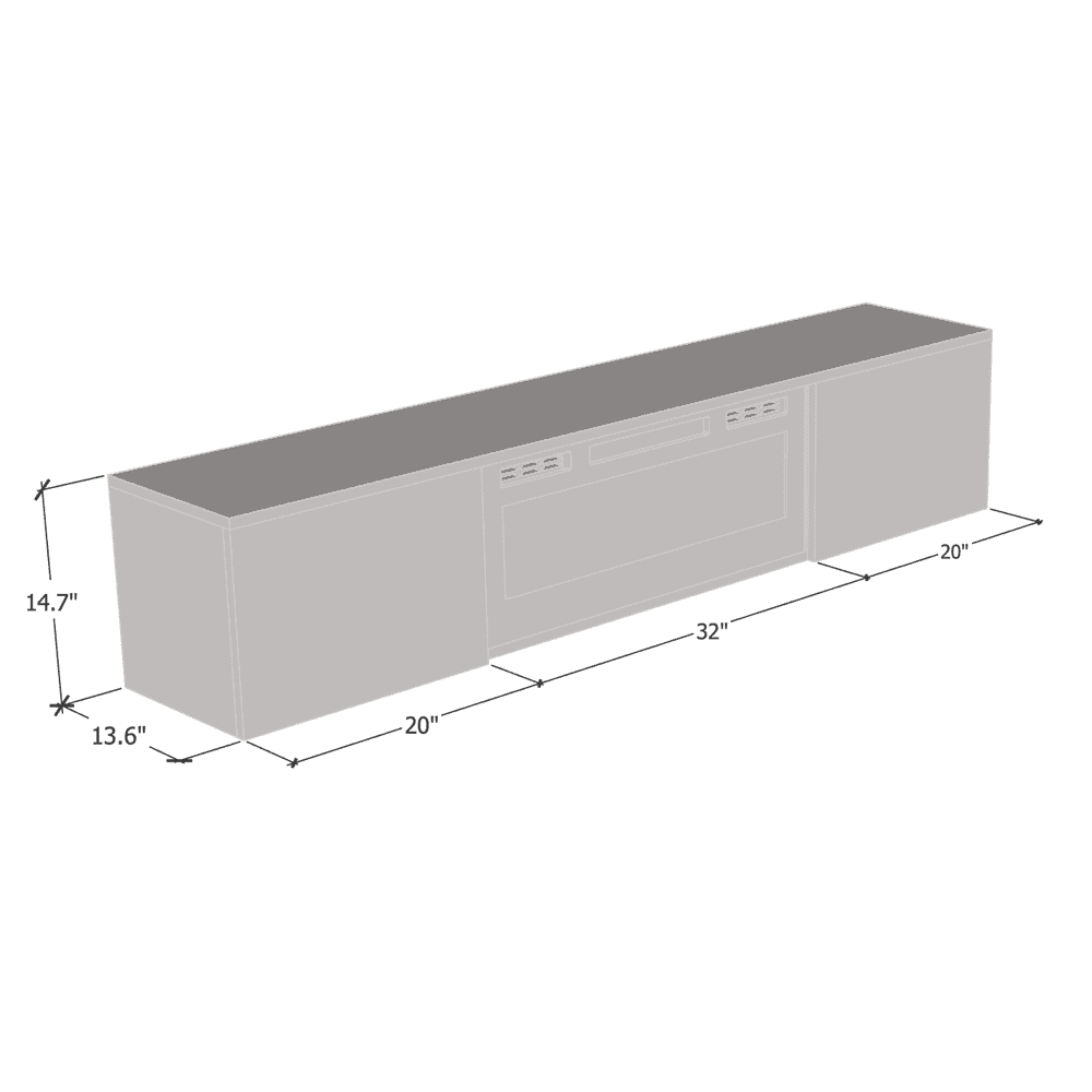 Floating Fireplace TV Stand for TVs up to 80", Modern High Gloss Entertainment Center with Storage I43928