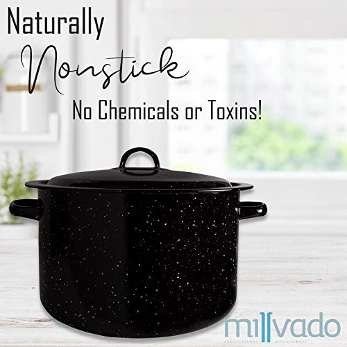 12 Qt Nonstick Stockpot with Lid, Enamel Cookware for Stovetop and Outdoor Cooking U66863