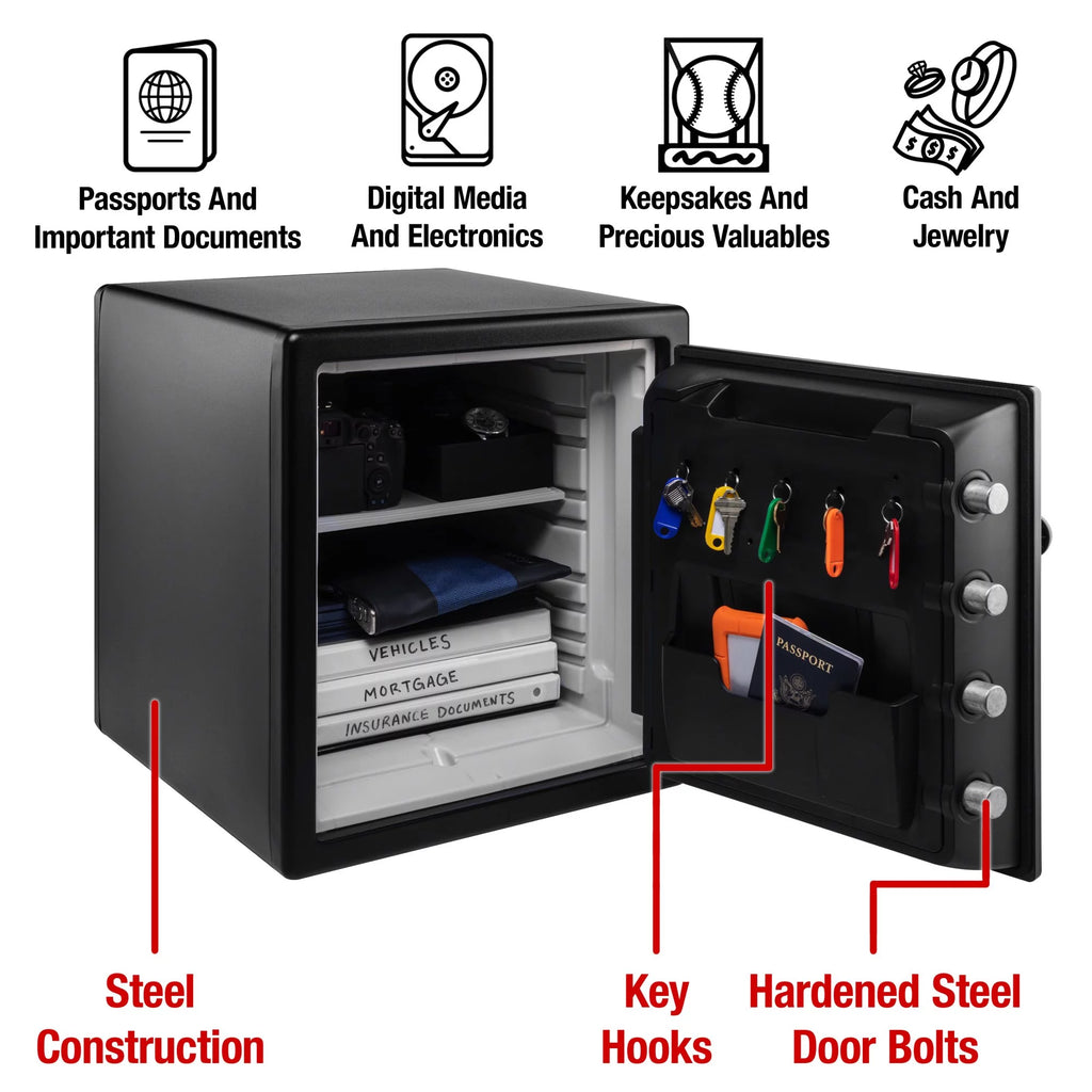 Water and Fire Resistant Safe with Digital Keypad Lock C285