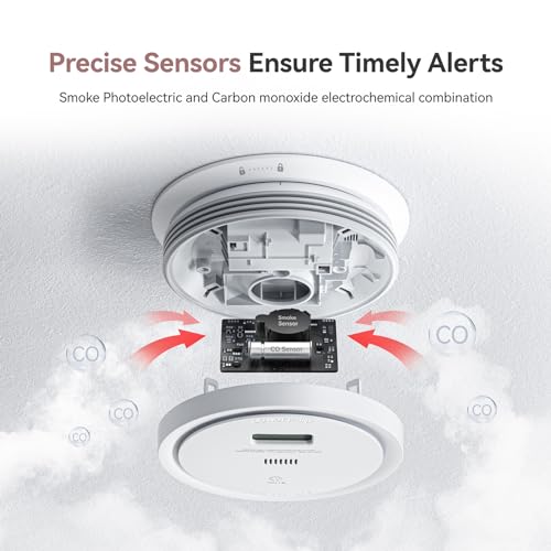 Smoke and Carbon Monoxide Detector Combo with LCD Display, 10-Year Battery P11769