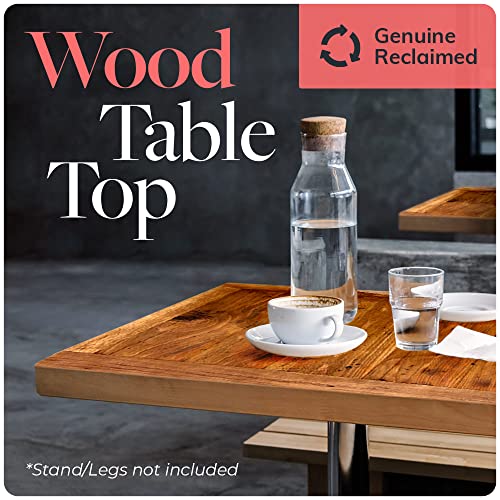 Reclaimed Wood Table Top with Metal Edge, 24" x 48" Q67635