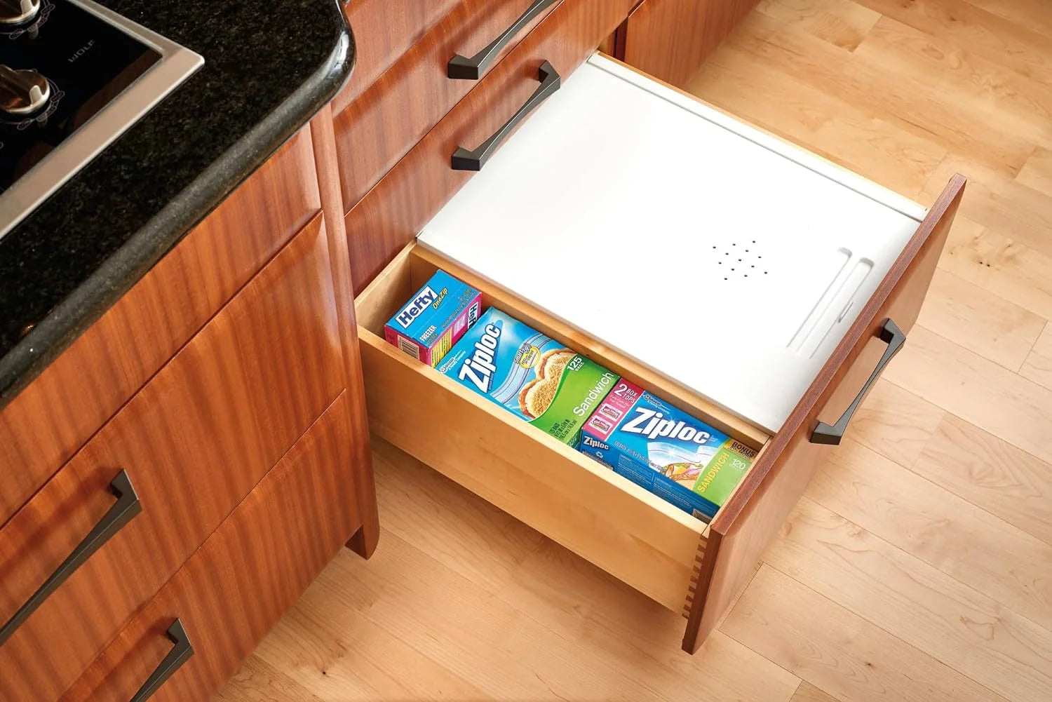Small Kitchen Bread Drawer Cover Kit, White D406