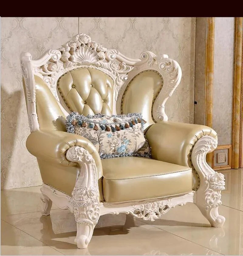 Antique European Leather Living Room Sofa Set A758321