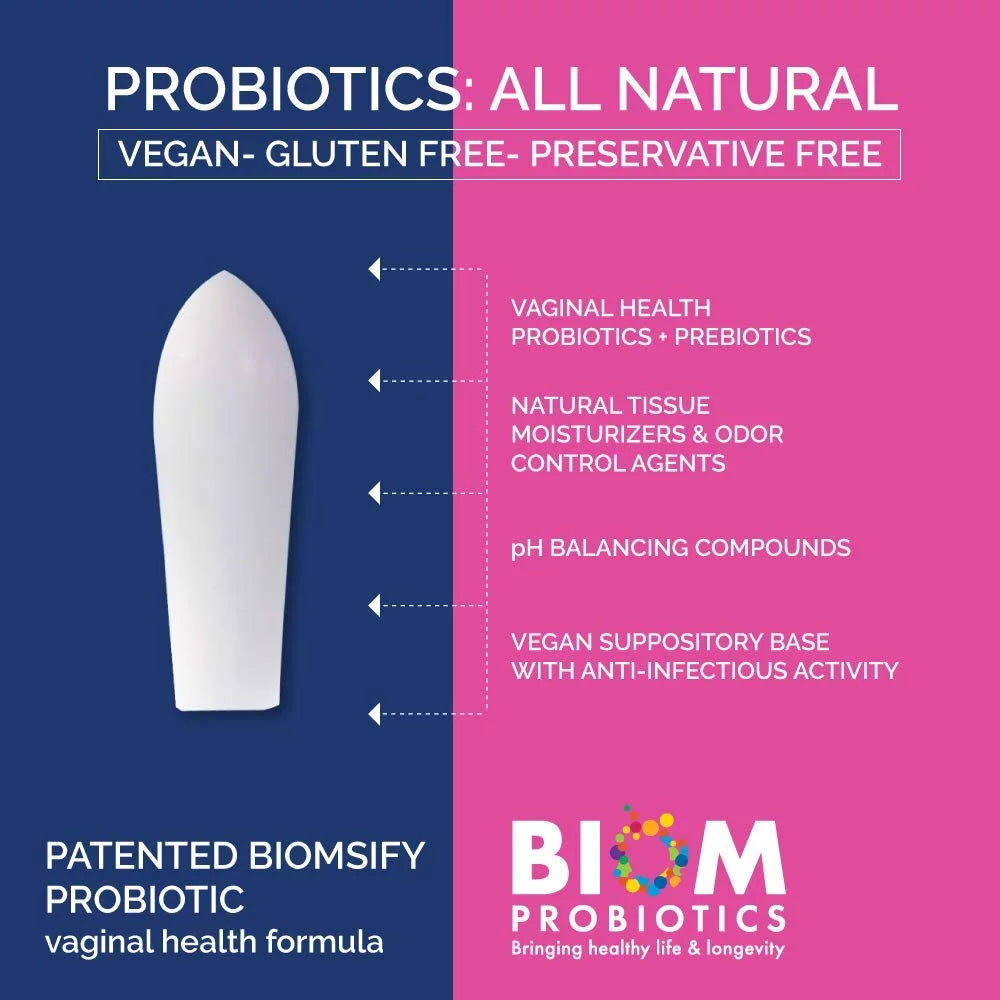 Probiotic Vaginal Suppository for Women, 15 Count E199