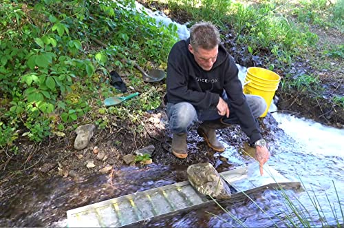 Gold Mining Kit with 50 Inch Folding Sluice Box and Prospecting Tools L5576