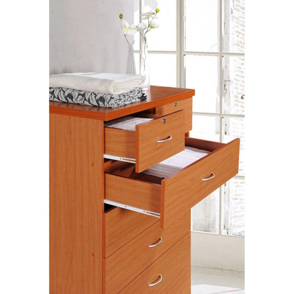 7 Drawer Wooden Dresser Chest with 2 Top Locks F569225