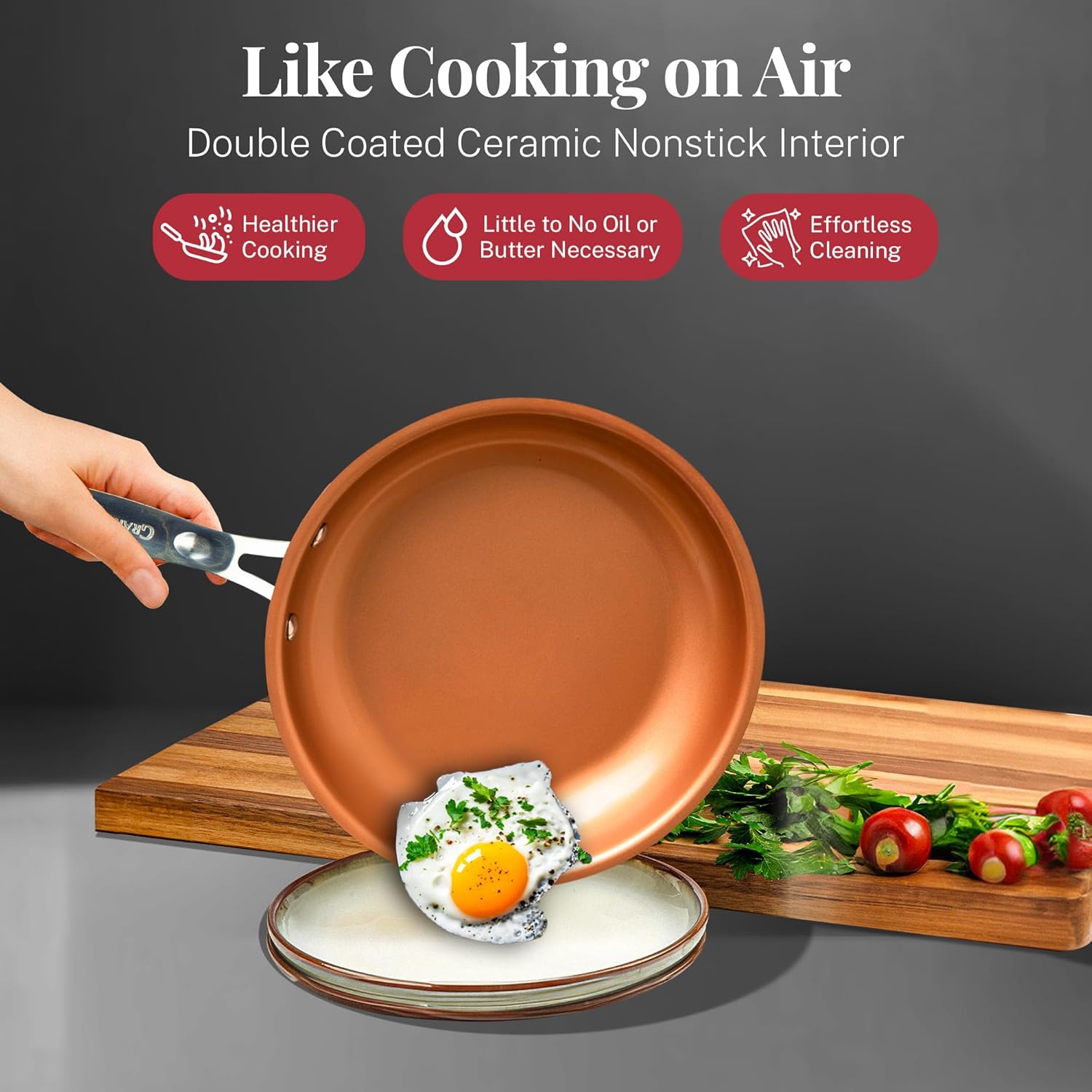 Nonstick Pots and Pans Set with Lids, Oven Safe H98429