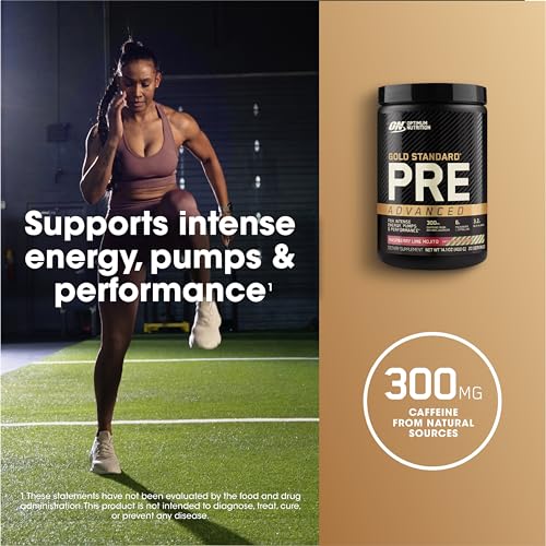 Pre Workout Advanced with Creatine, Beta-Alanine and Caffeine, Berry Blast, 20 Servings V4373