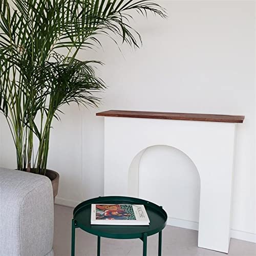 Modern Electric Fireplace Stove Mantel with Walnut Top L14807