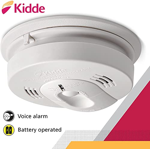 Smoke & Carbon Monoxide Detector with Voice Alerts, Battery Powered L445
