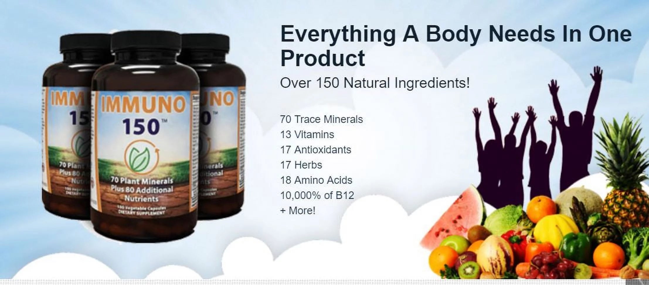 150 Daily Body, Mind and Immune System Support Caplets C5479