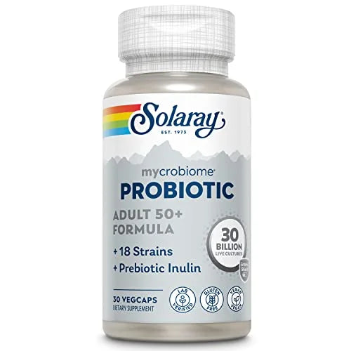 Probiotic for Adults 50 Plus, Digestion and Metabolism Support, 30 VegCaps S16723