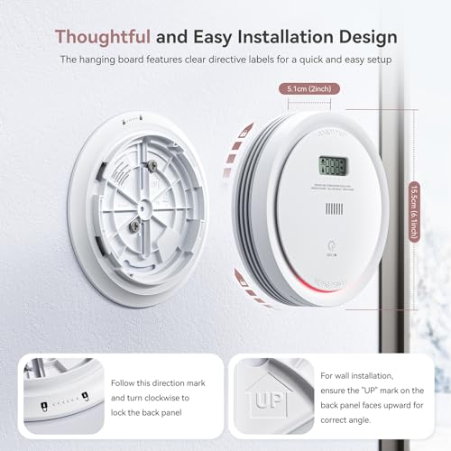 Smoke and Carbon Monoxide Detector Combo with LCD Display, 10-Year Battery P11769