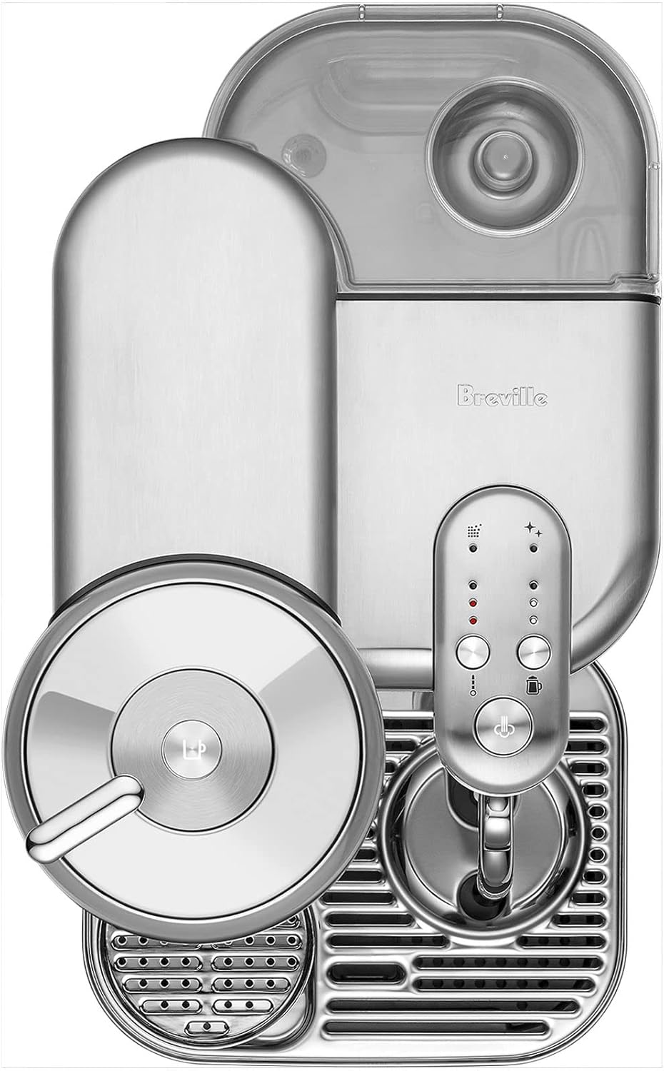 Coffee and Espresso Maker, Brushed Stainless Steel U590792