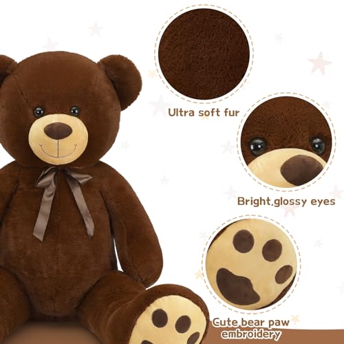 Giant Teddy Bear 6ft Stuffed Animal with Red Heart Q576
