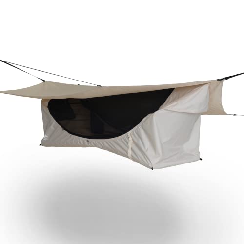 Lay Flat Hammock Tent with Mosquito Net, Insulated Pad and Rainfly D732