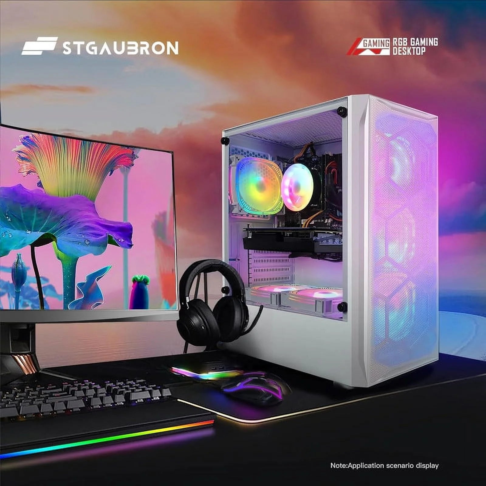 Gaming Desktop PC, Intel Core i5, 16GB RAM, 512GB SSD, Radeon RX 5600 XT Y750