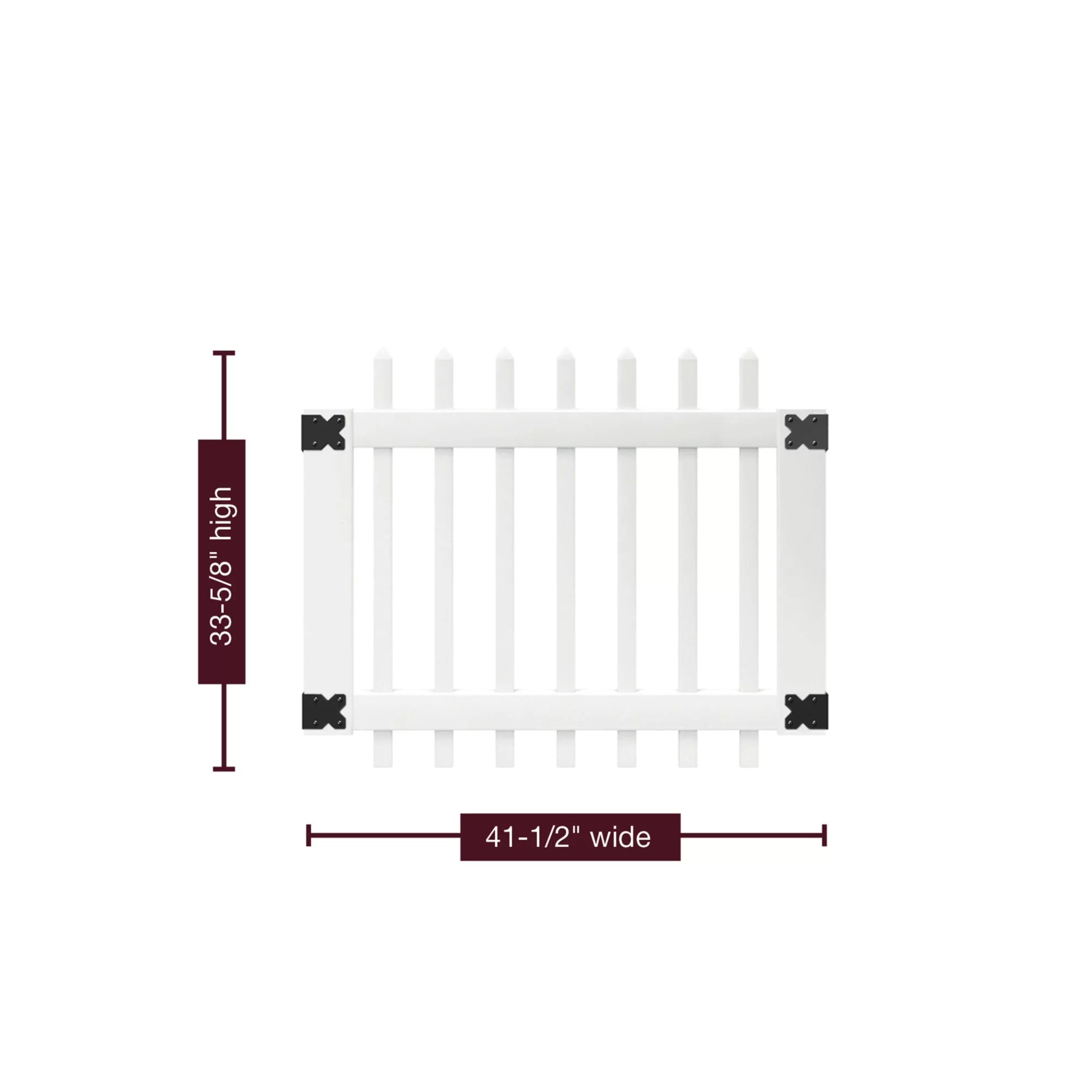 White Vinyl Picket Fence Gate T8679