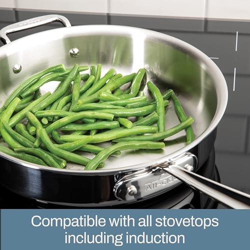 Stainless Steel Fry Pan with Lid, 14 Inch, Induction Compatible J5693